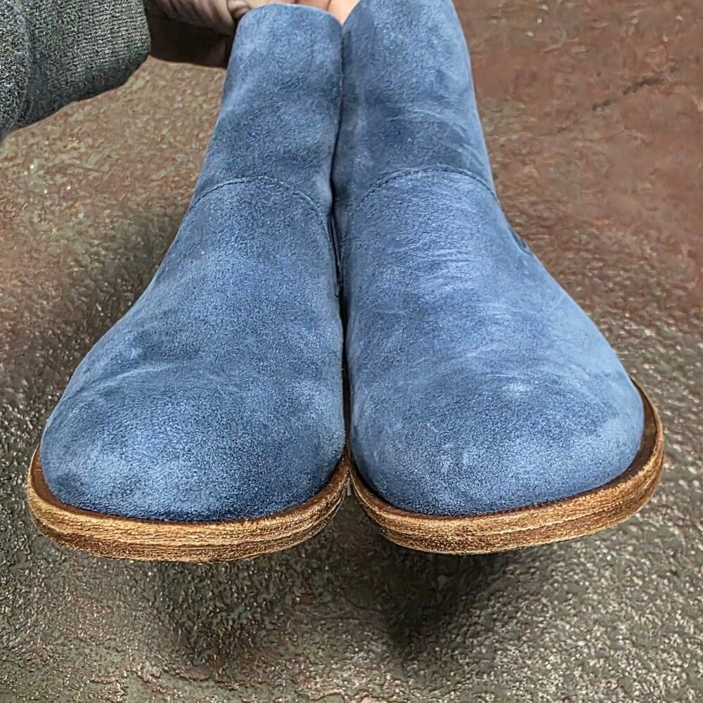 Kork Ease Easy Ryder Women Ankle Boots US 8 M blue suede bootie K53504 low heel - Picture 3 of 11